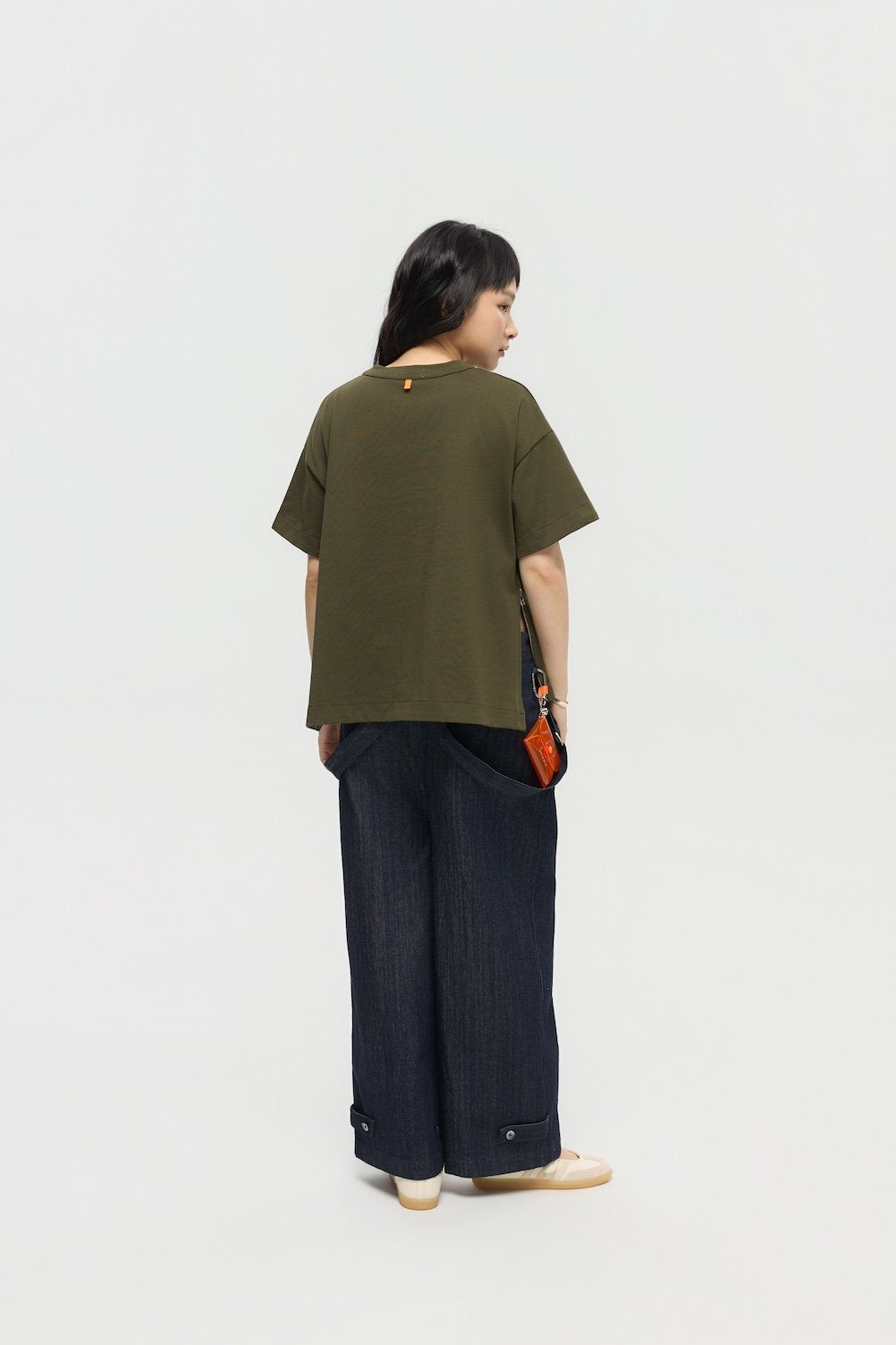 3EIGHTH | SOKKO Zip Tee in Olive Fig