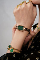 BLACK BY BLUE BRAVE | THCN N· II Green Mother-of-Pearl Rose Gold Bracelet Watch