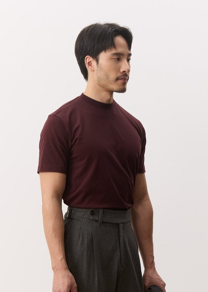 HOUSE OF ANON | Arlo Mock Neck Tee, Jersey