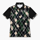 WRLD | Argyle Print Polo Tee | Green