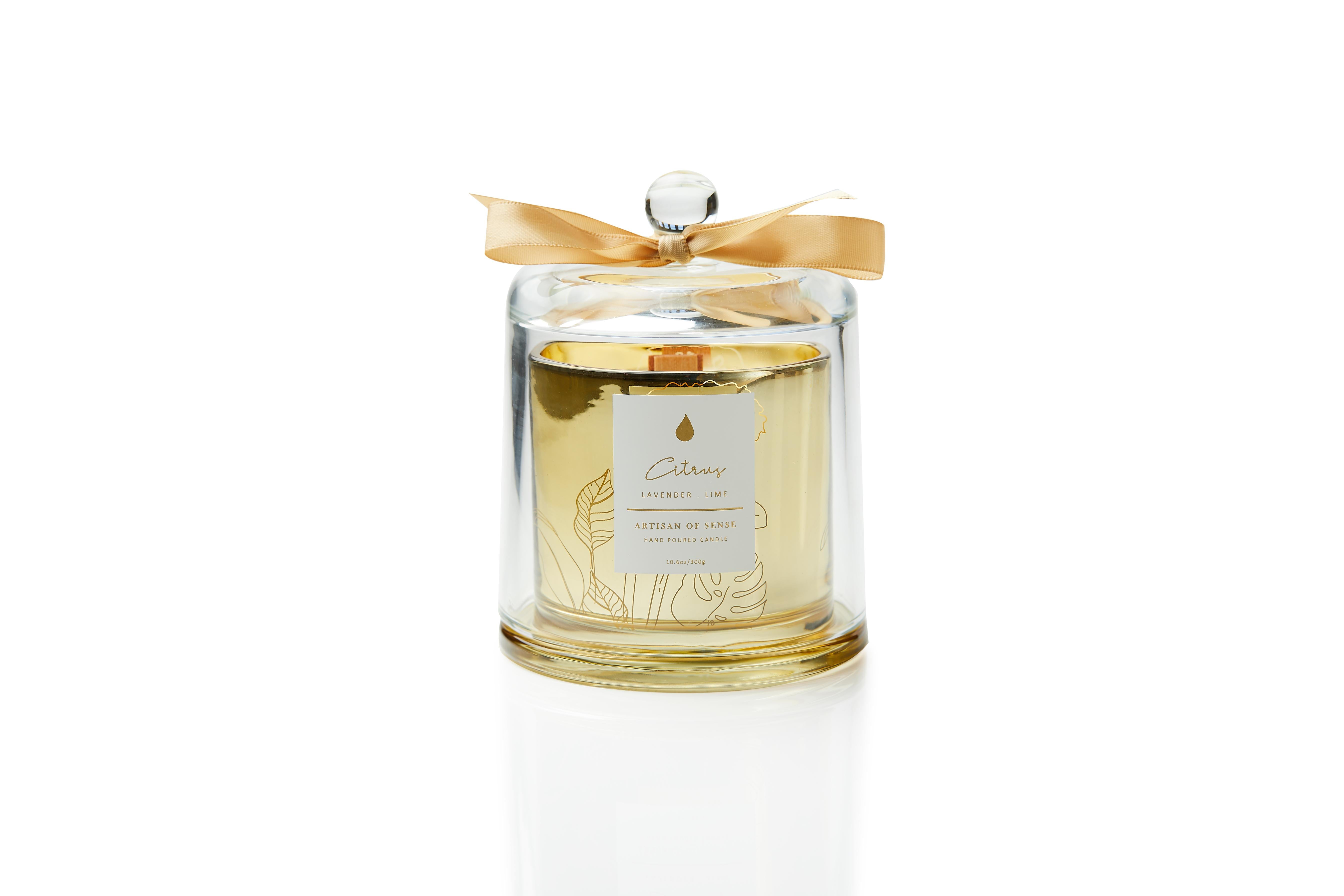 ARTISAN OF SENSE | Glass Dome Candle | Citrus. Lavender. Lime