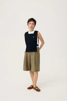 3EIGHTH | GYAKU 2-Way Reversible Vest in Black & Caramel
