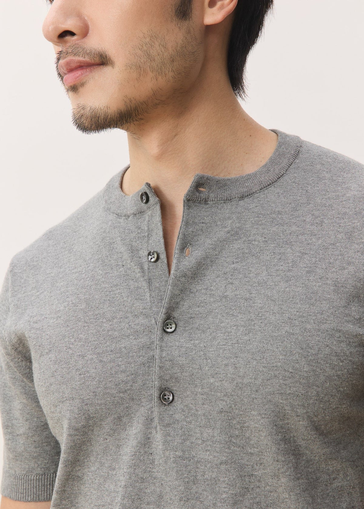 HOUSE OF HOUSE OF ANON PTE. LTD. | Sven Henley Knit Short Sleeve Top