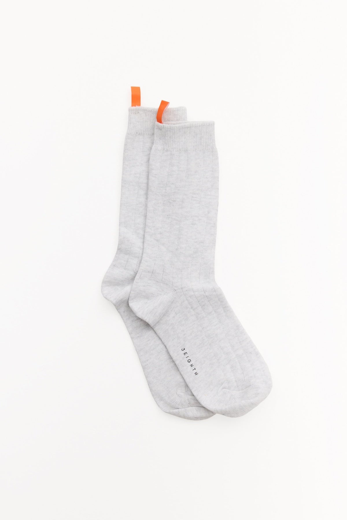 3EIGHTH | TAB Crew Socks in Grey Marl