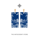 THE ANTECEDENT STORE | Metropolis Singapore Skyline Earrings In Blue