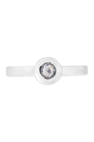 CREATIVE JEWELLERY STUDIO | Burmese White Sapphire, Rhodium Plated Silver Ring by Design of Gems