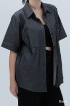 SAERO COLLECTIVE | Denim Short Sleeve Shirt | Black