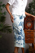 STUDIO GYPSIED | Batik Wiron Skirt In Merak Porcelain