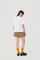 3EIGHTH | Sokko Zip Tee In Optic White