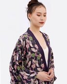 STUDIO QILING | Phoenix Pink Sage Silk Blend Kimono