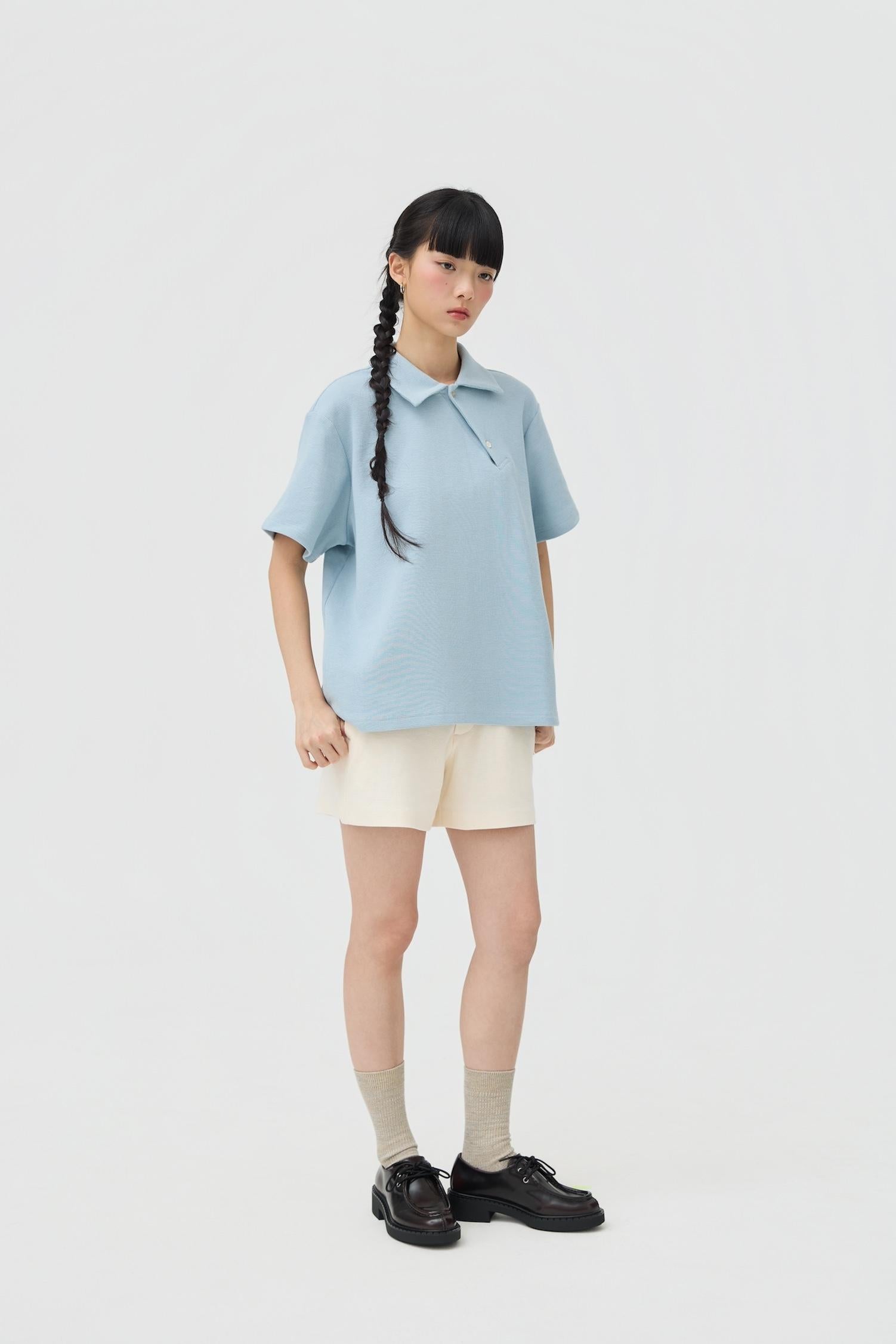 3EIGHTH | Jinwa Knit Tee | Powder Blue