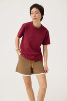 3EIGHTH | Everyday Reversible Tee in Burgundy & Sappanwood