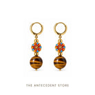 THE ANTECEDENT STORE | Oriental Blossom Tiger’s Eye Earrings