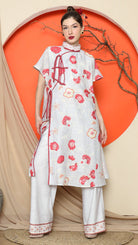 KANZI COLLECTION | Grey Oriental Floral Cheongsam