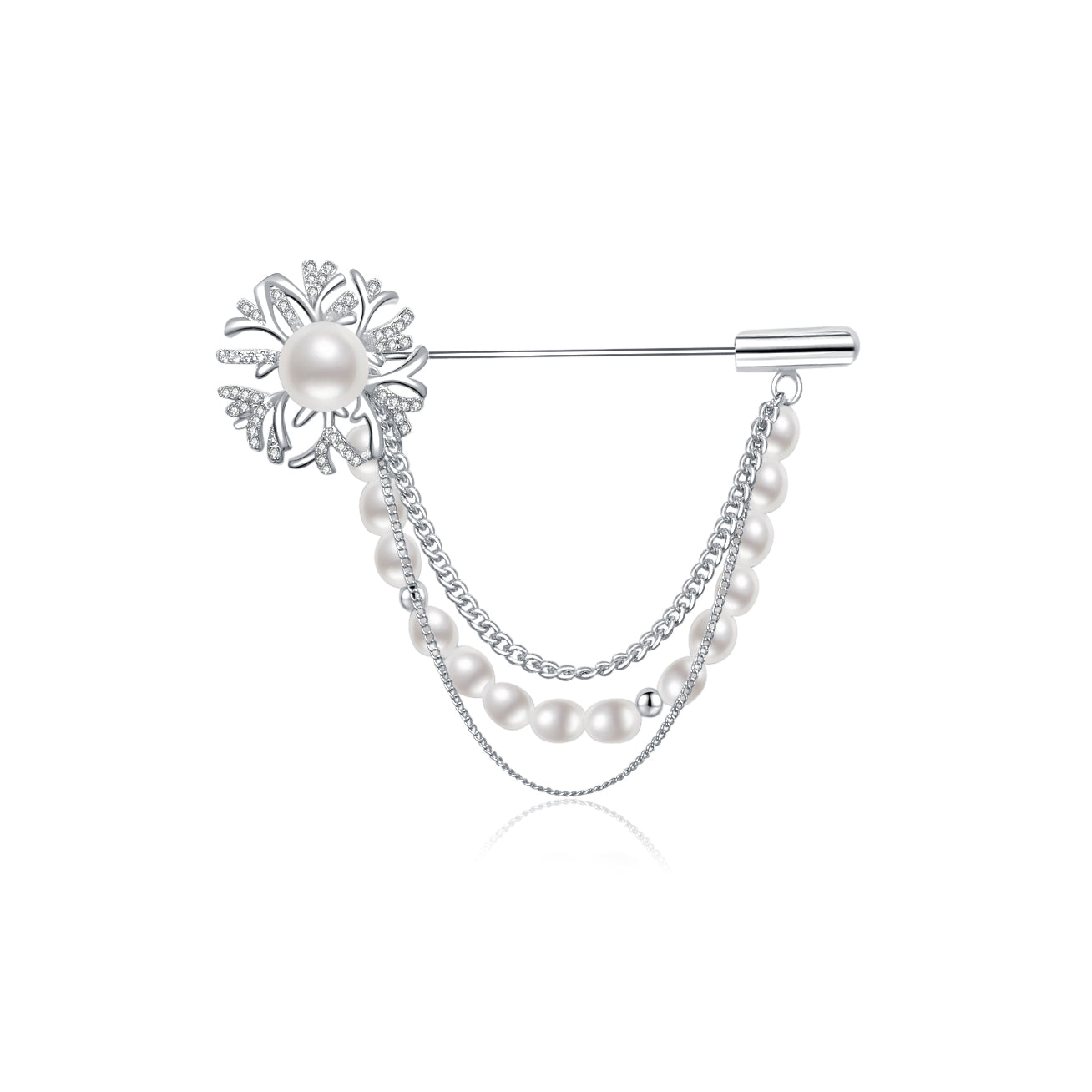 PEARLY LUSTRE | Elegant Freshwater Pearl Brooch WC00052 | GARDENS