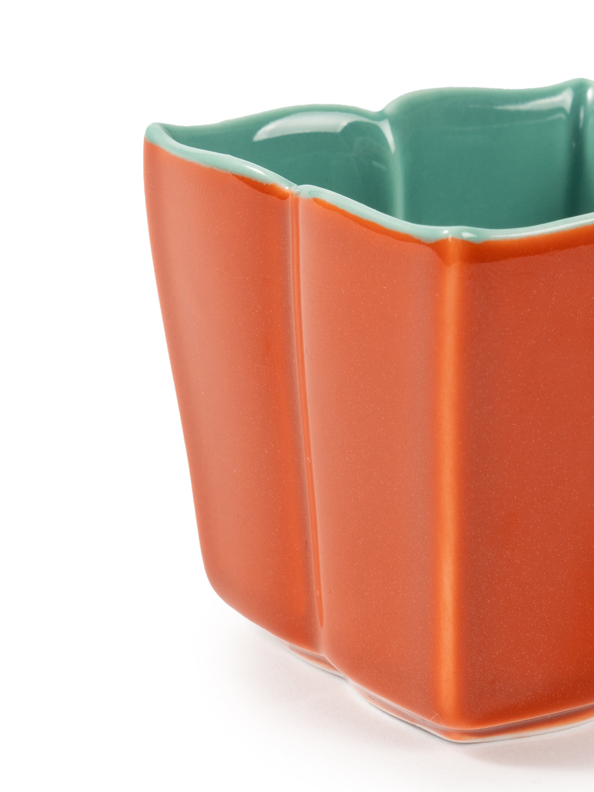 CRAFILAB | Brick Red & Turquoise Handle Tea Cup