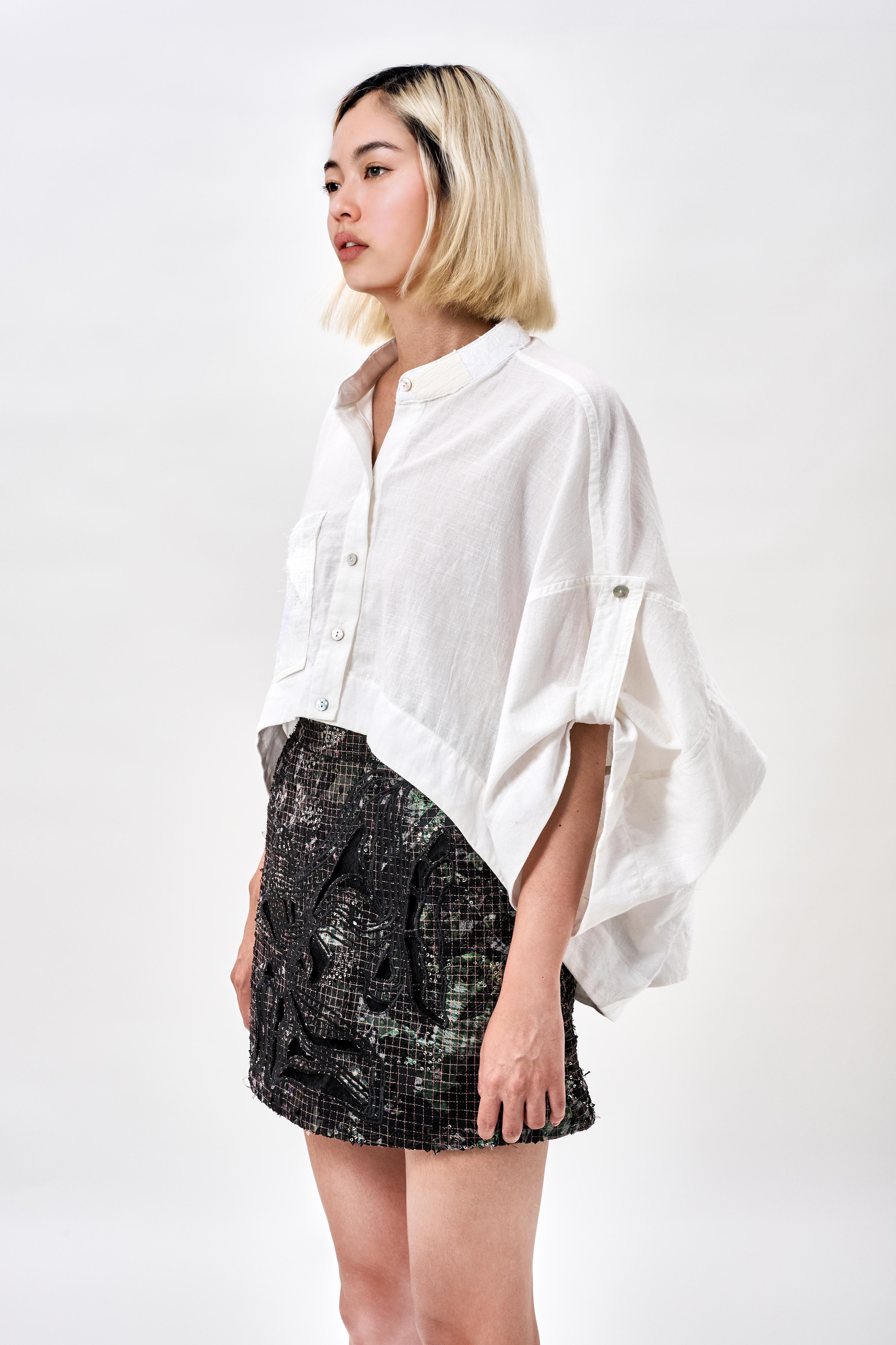 KHAAR | White Coral Crop Top