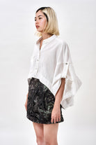 KHAAR | White Coral Crop Top
