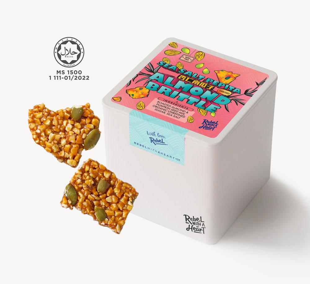 RWAH CONFECTIONS | Sea Salt Pepita Almond Brittle