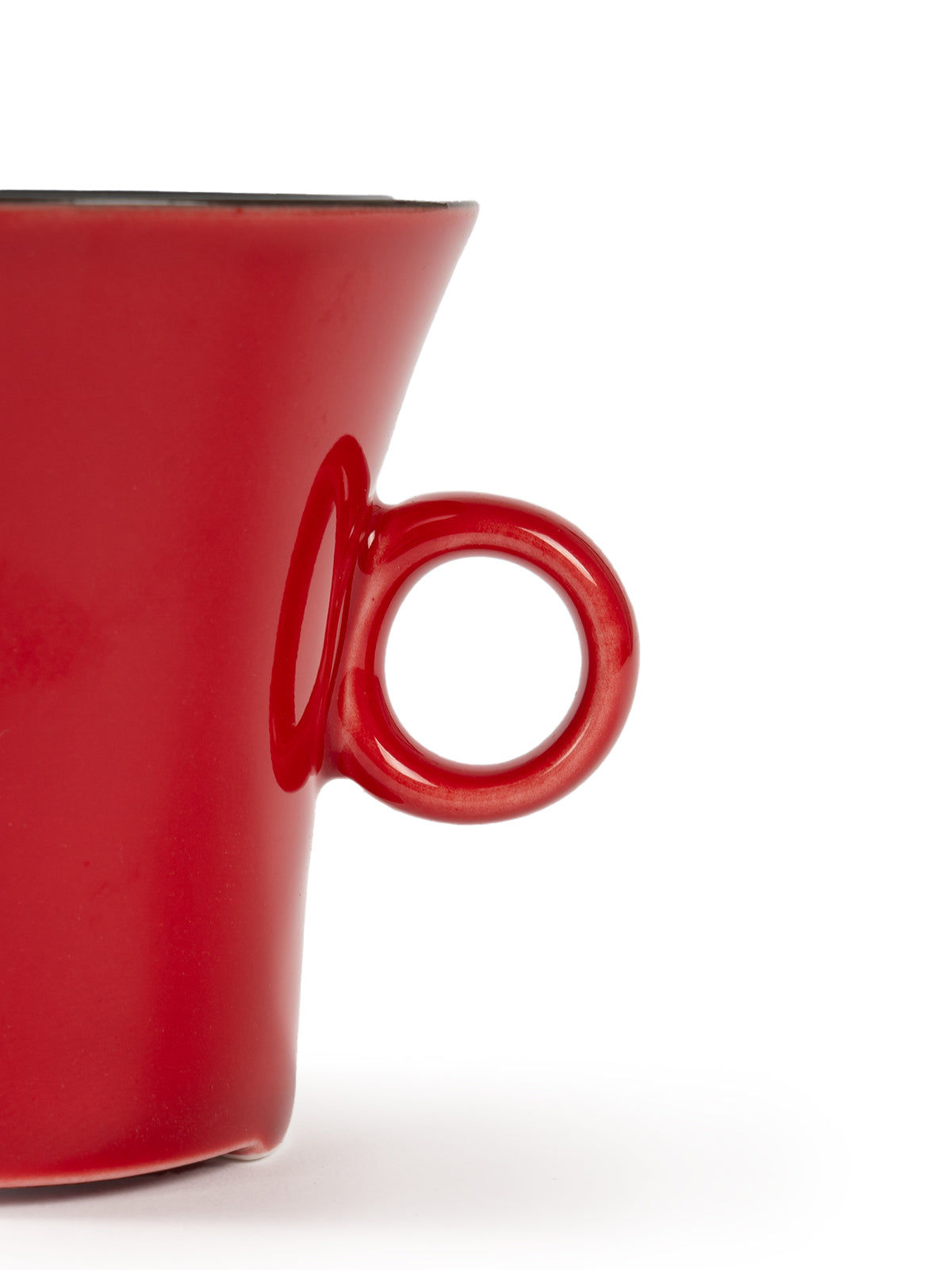 CRAFILAB | Vermilion Red & Round Handle Teacup