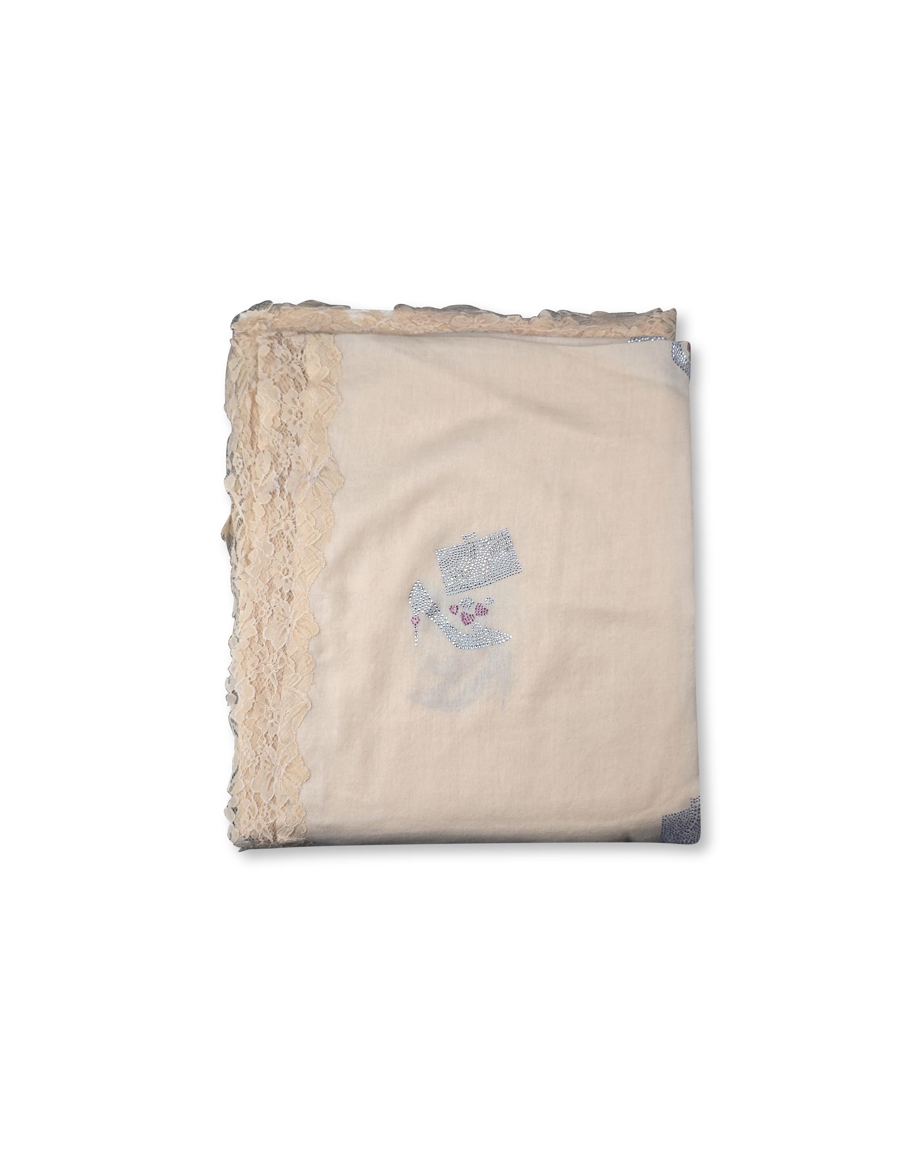 QUEENMARK | AN EMB I Love My Shoes Bag 4 Side Lace