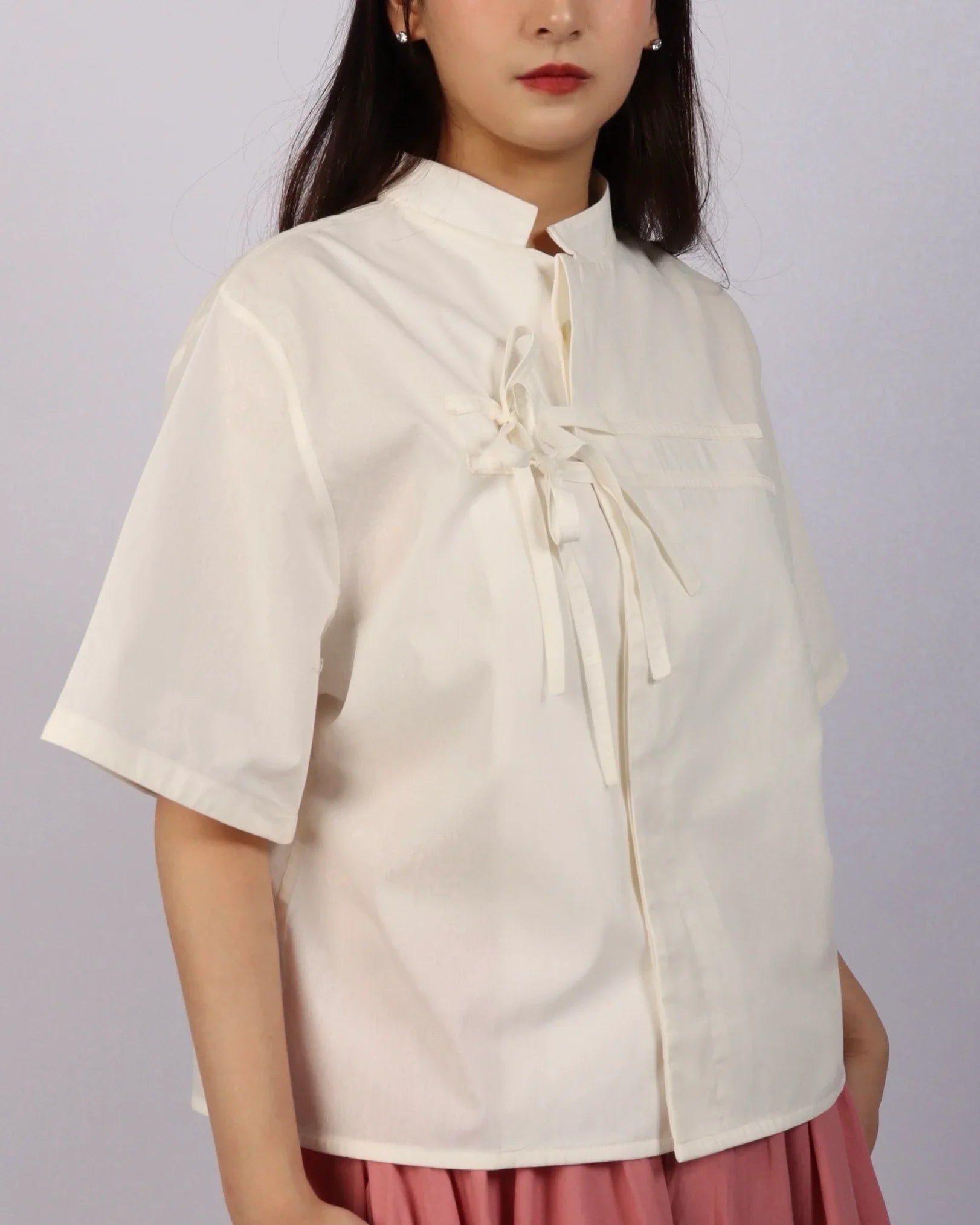 RAFFLES PRIVATO | MAL Mandarin Collar Boxy Shirt