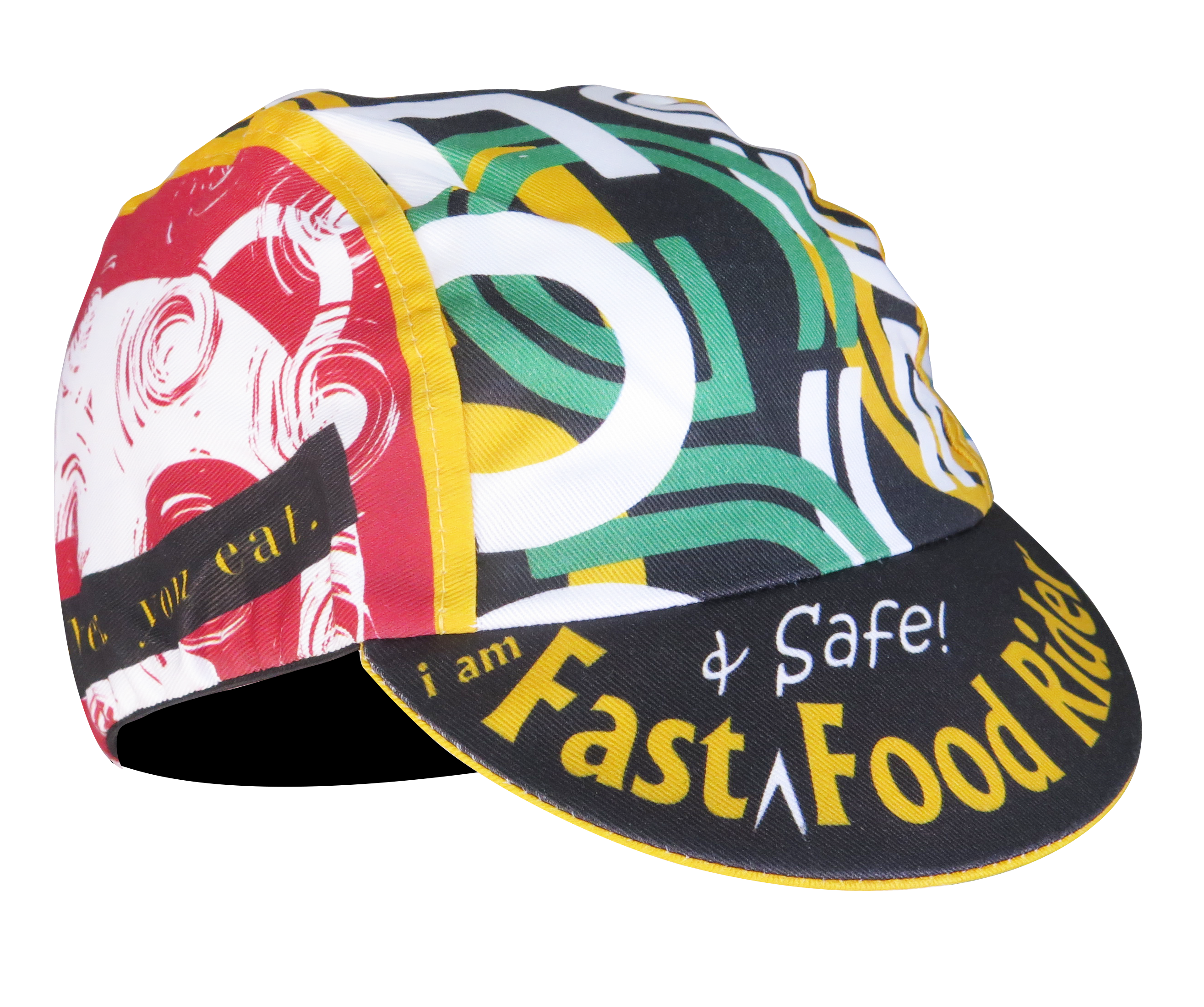 A DESIGN BY TAKACHYA | Cycling Cap - I Am Fast Food Rider (Color)