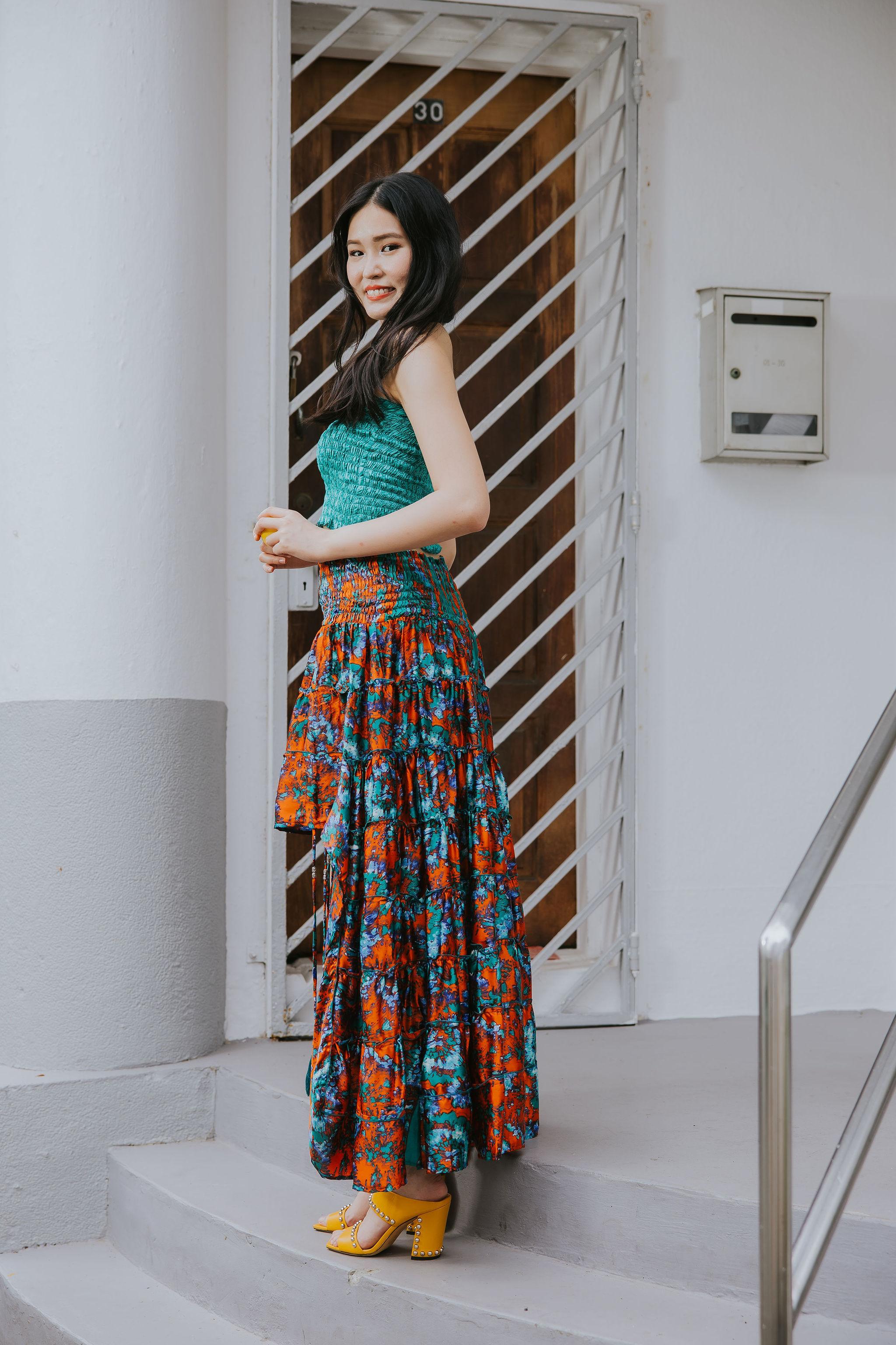 RAJA RANI | Modal Silk Tube Top & Skirt Set