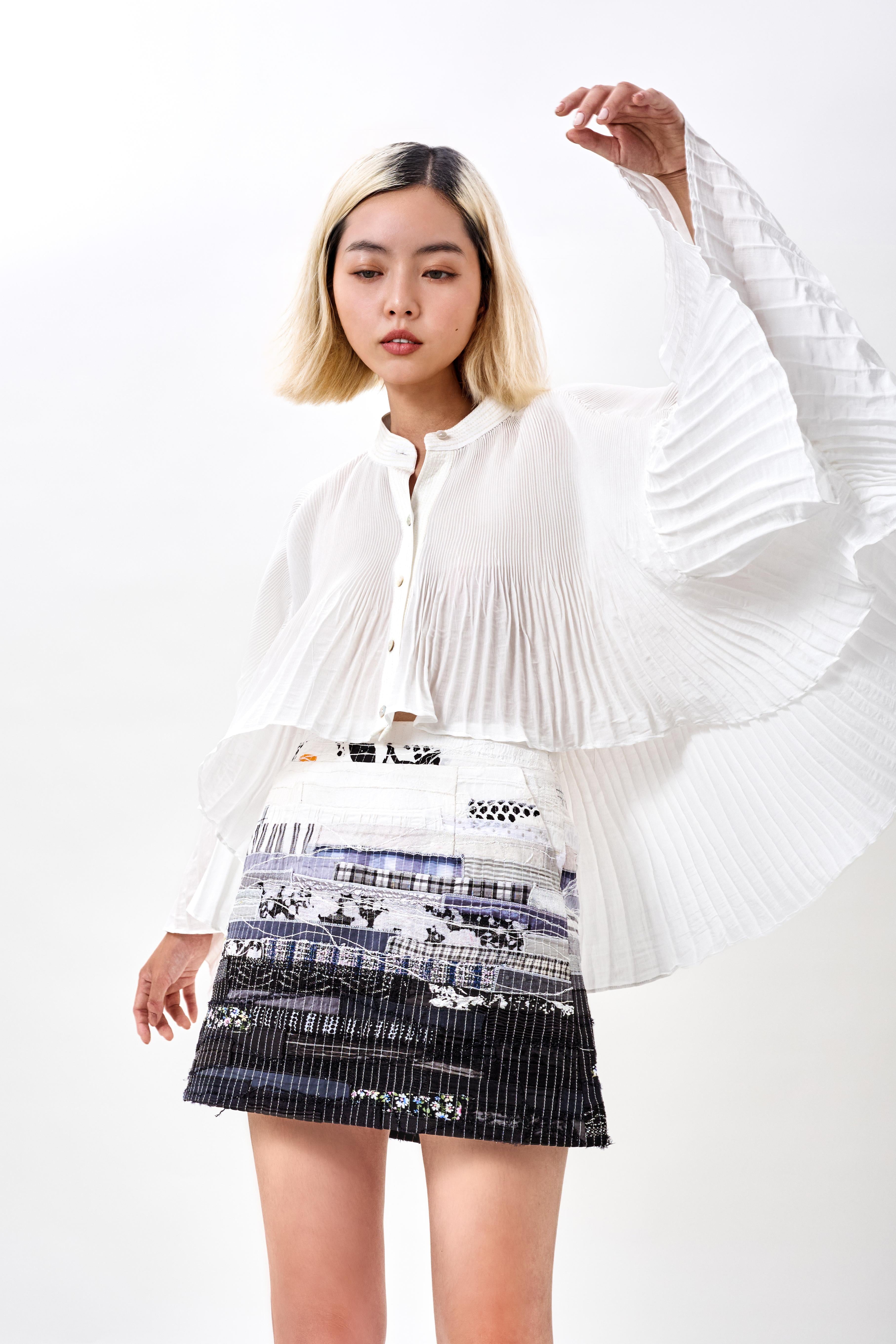 KHAAR | Pleated Crop Top