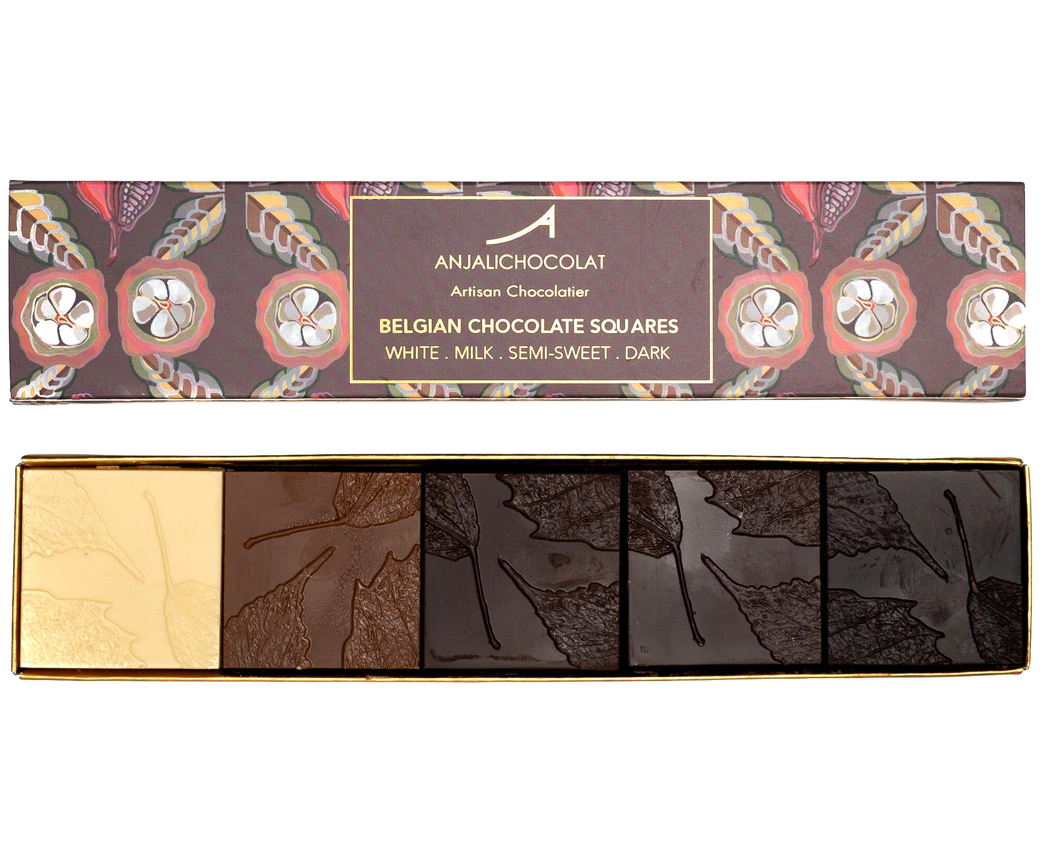 ANJALICHOCOLAT | Box of 15 Assorted Chocolate Tasting Squares
