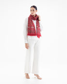 QUEENMARK | AN Patola Ikat Print Light Red