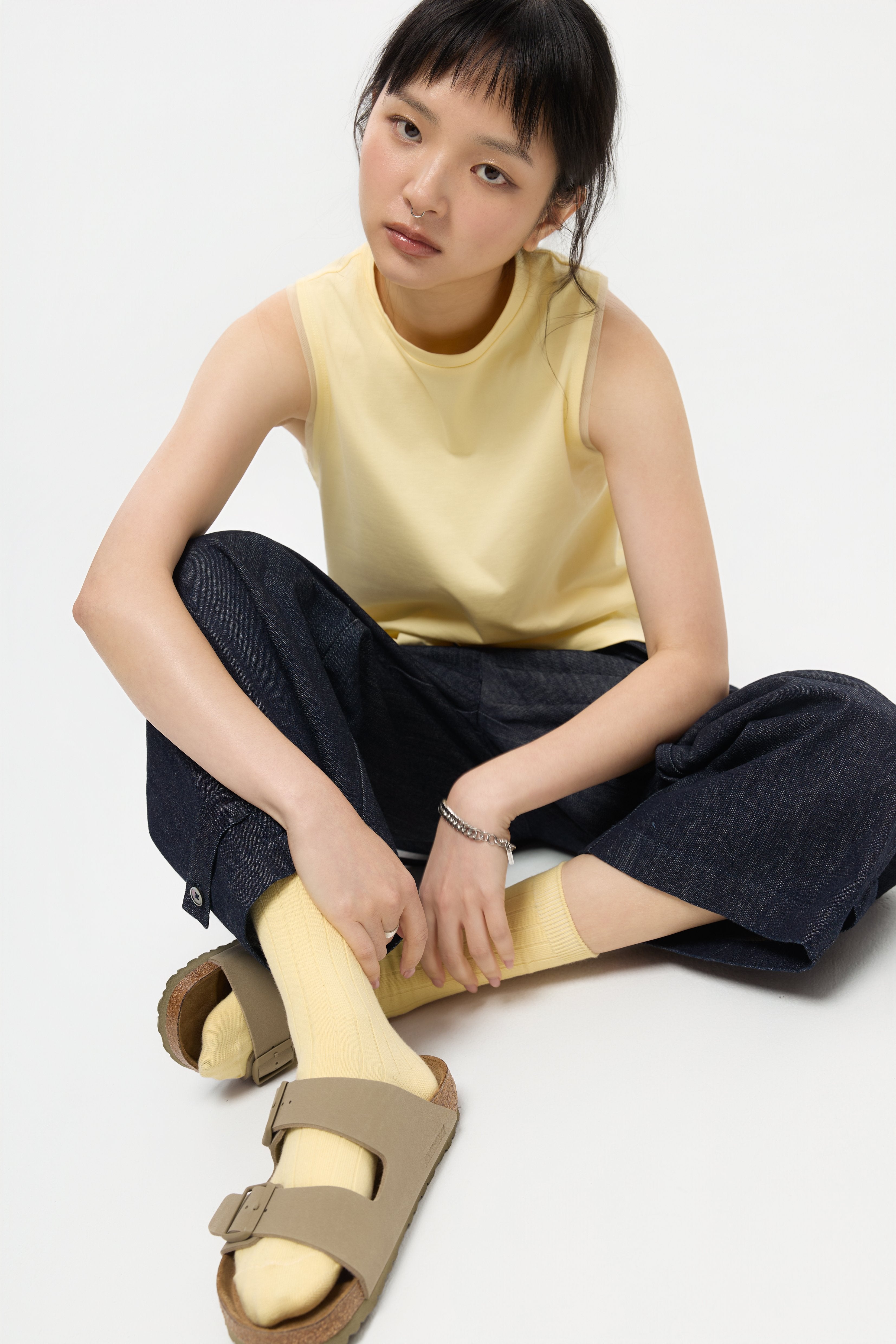 3EIGHTH | Tab Crew Socks in Butter Yellow