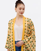 STUDIO QILING | Pineapple Amber Silk Blend Kimono