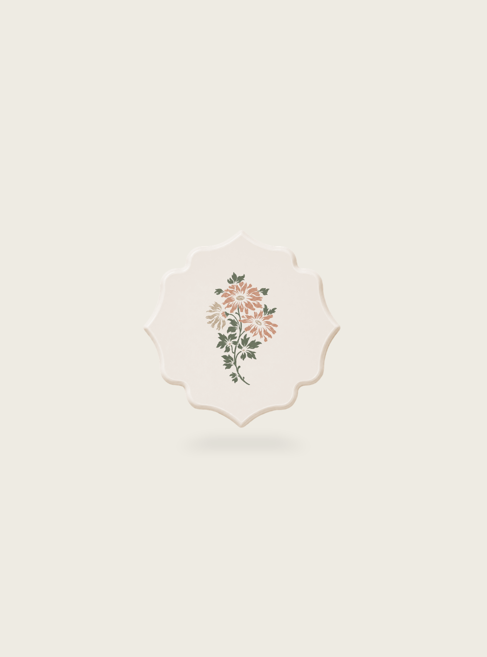 MEJA | The Silver Garden | Wooden Coaster Set by Meja | Set of 4 in a Box