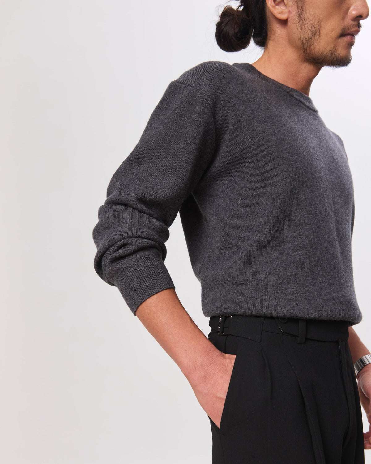 HOUSE OF ANON | Ando Crew Neck Pullover, 100% Merino Wool