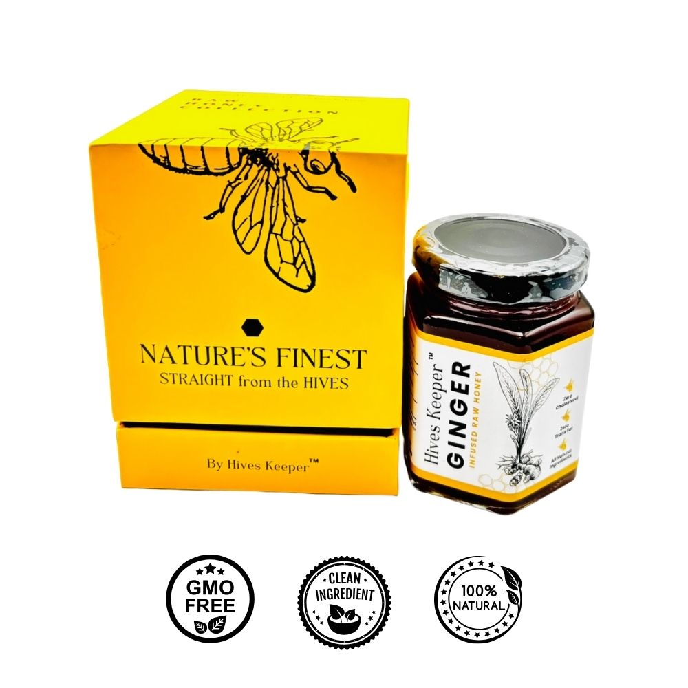 HIVES KEEPER | Infused Raw Honey (with Gift Box) - Ginger Infused Raw Honey