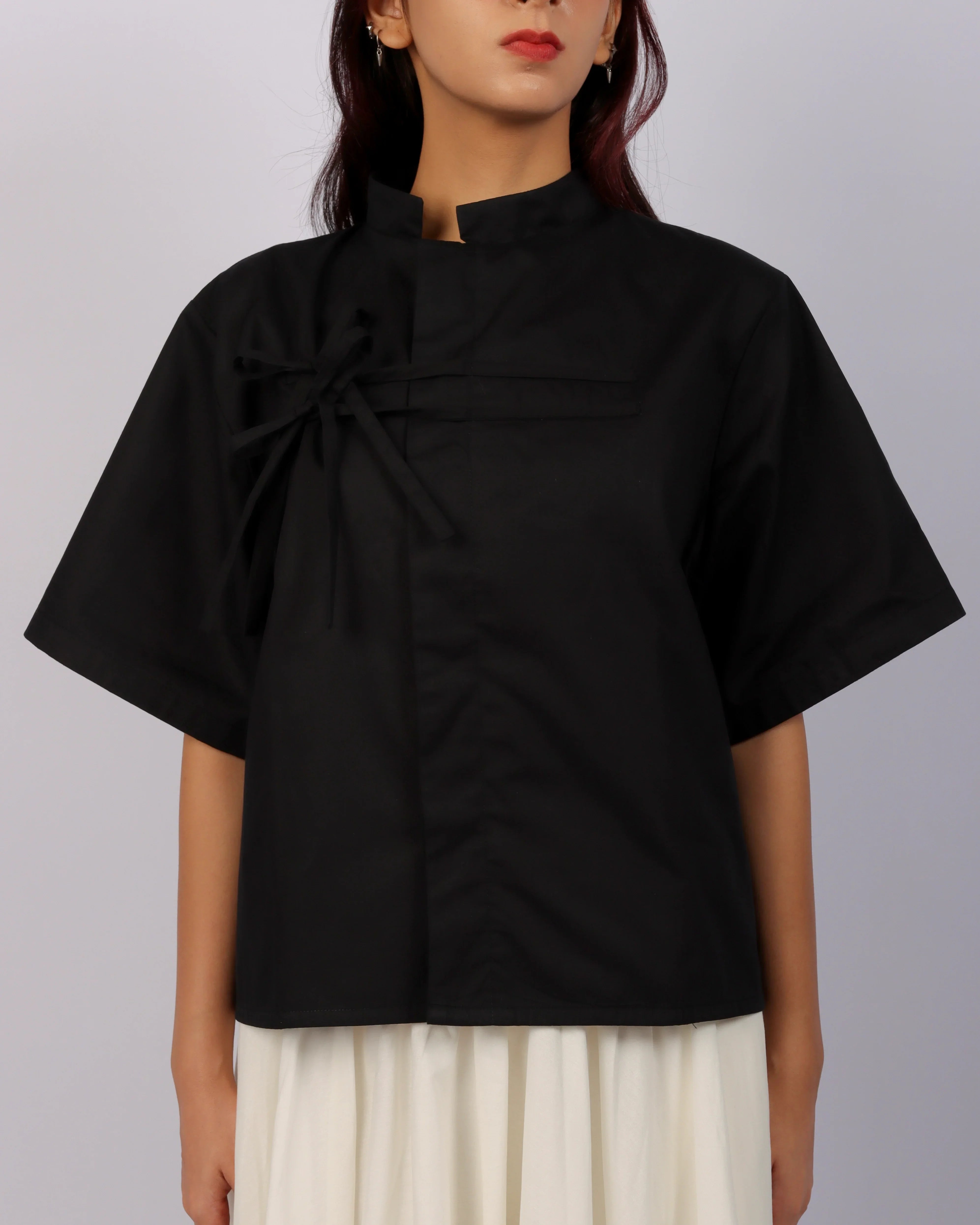 RAFFLES PRIVATO | MAL Mandarin Collar Boxy Shirt