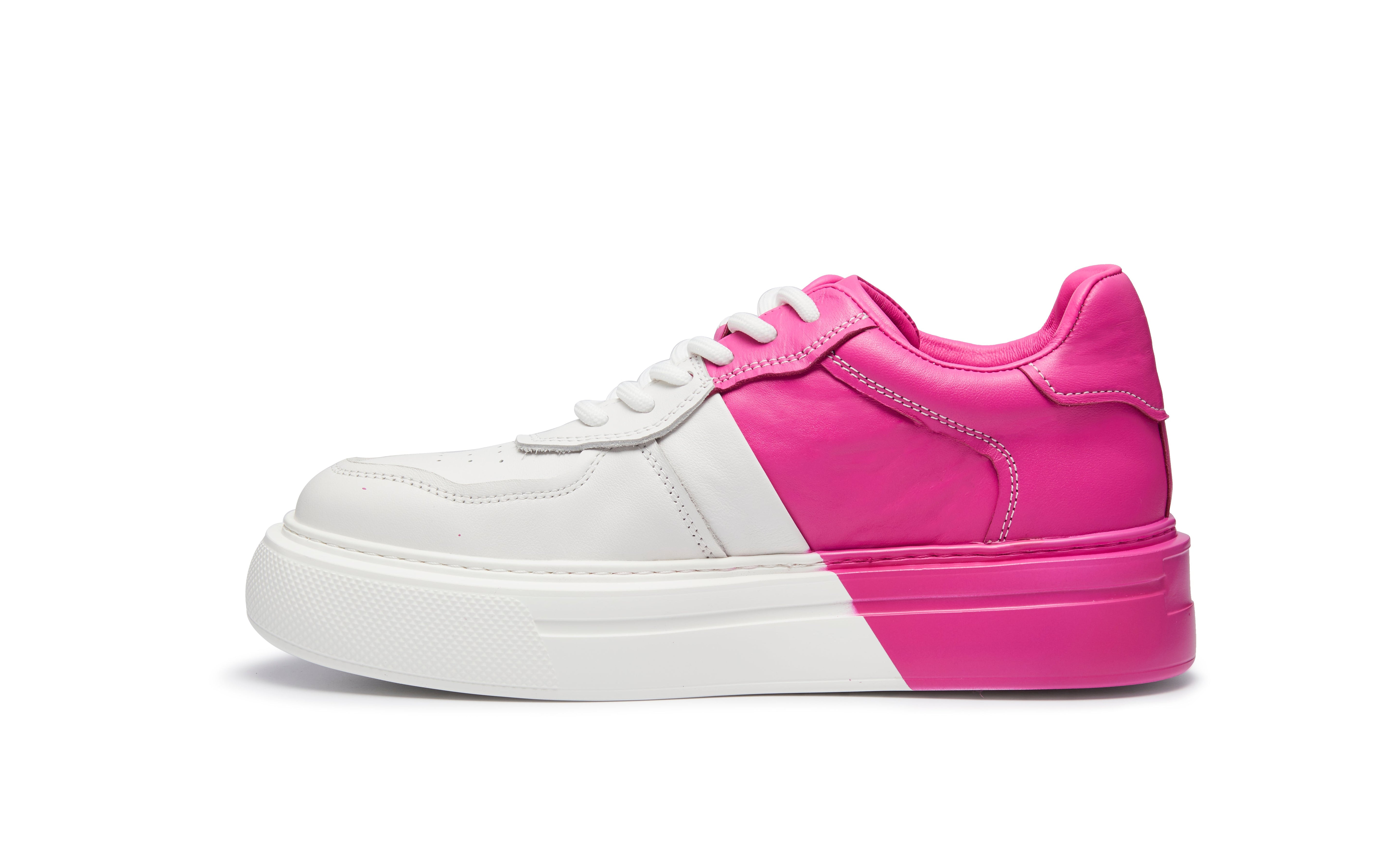 PROJECTWEAR | Fergie Dual Colour Leather Sneaker Pink
