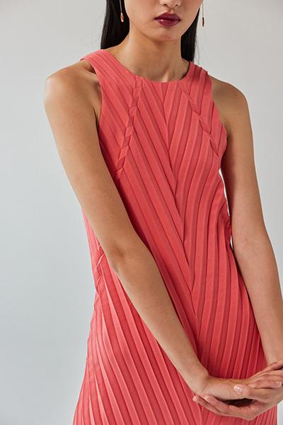 GIN LEE STUDIO | Ivy Dress | Coral Red