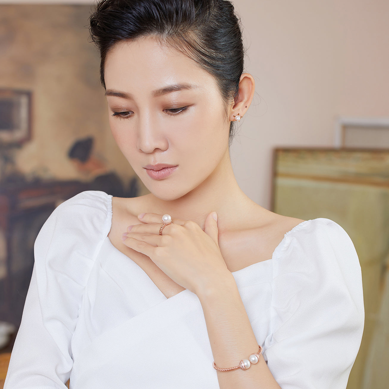 PEARLY LUSTRE | Asian Civilisations Museum Freshwater Pearl Ring WR00097 | ACM Collection