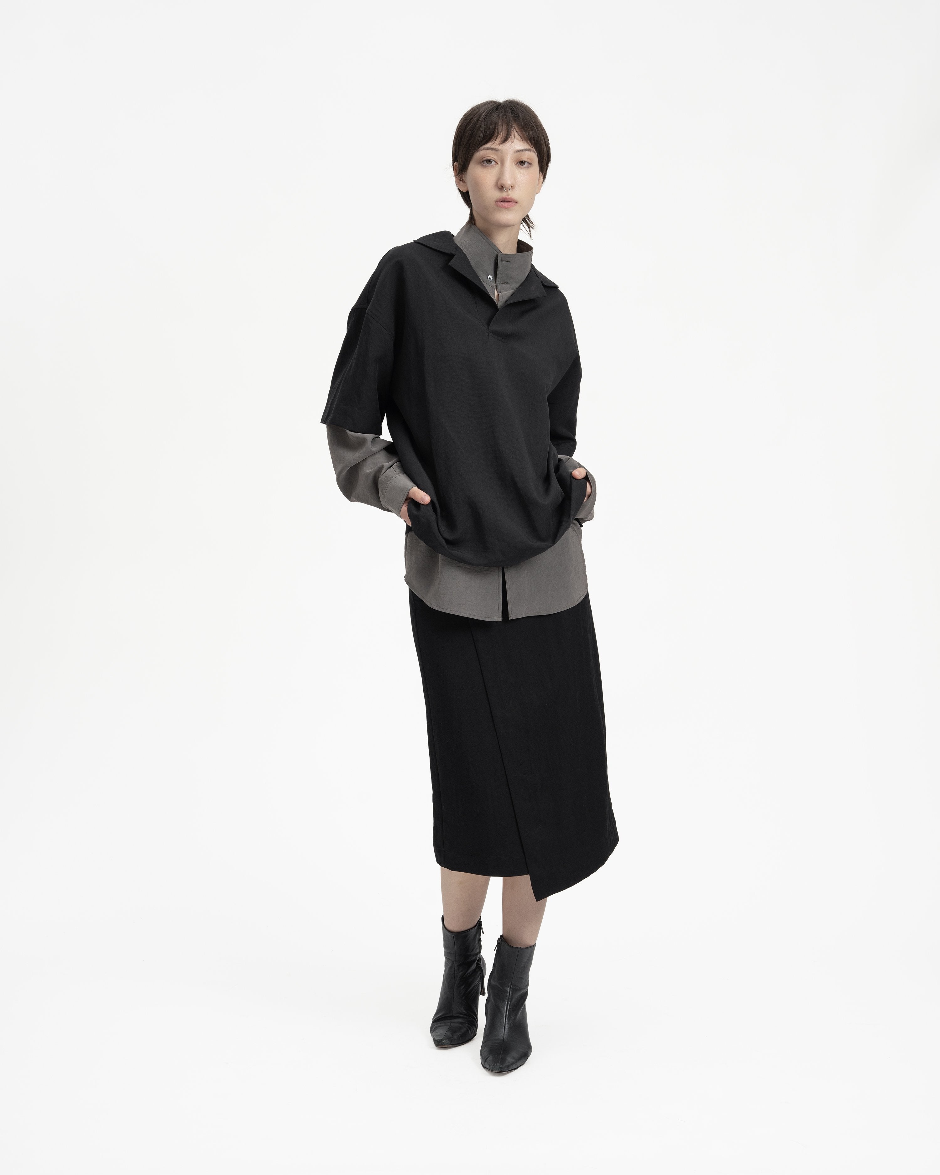 GRAYE | Paper Skipper Shirt | Black