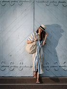 EDITION LIMITEE SINGAPORE | Shirt Dress Long | Charcoal Stripes