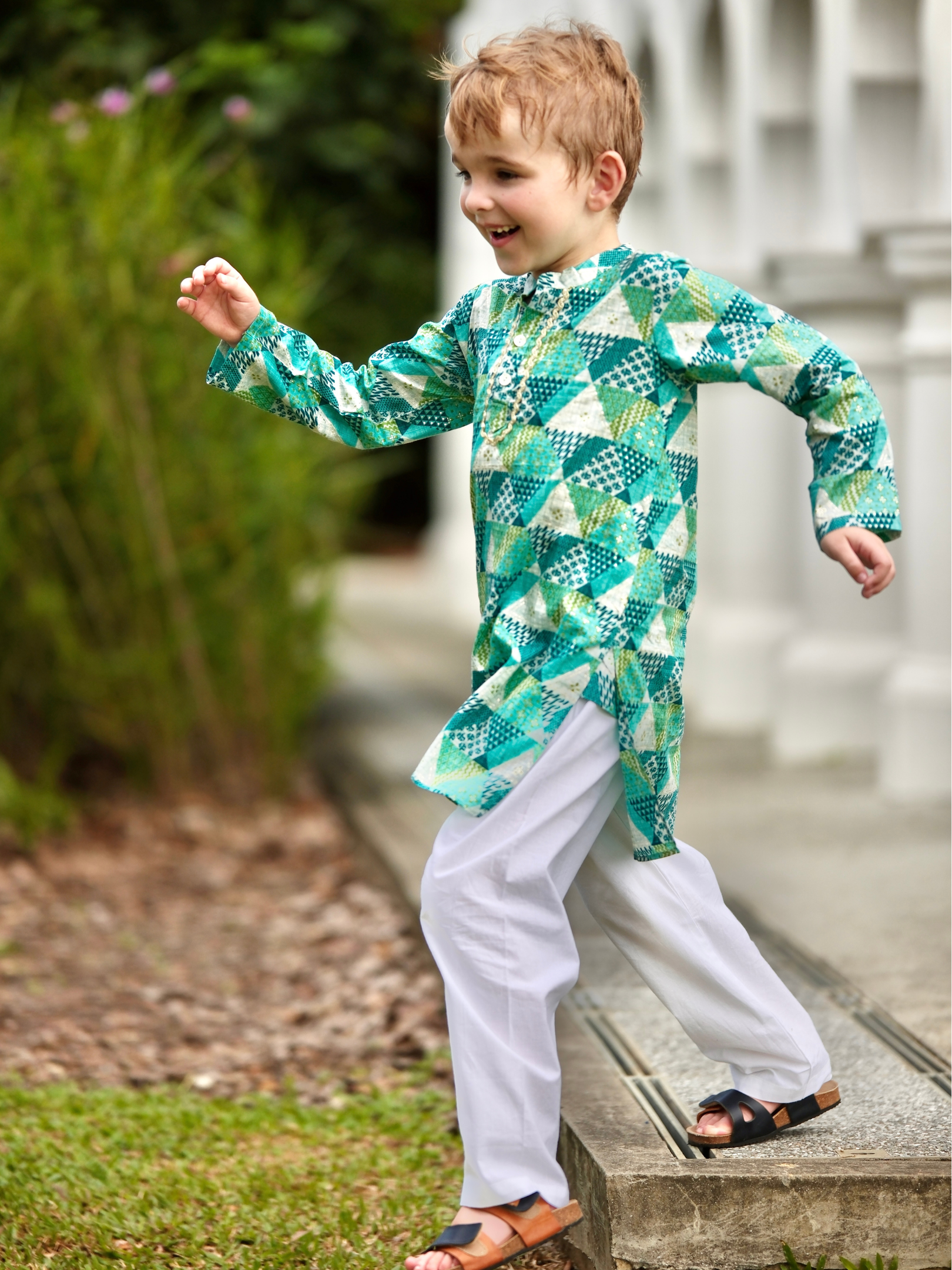 NIMBU | Mehak Blue Boys Kurta Pajama in Cotton