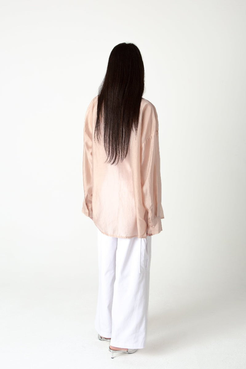 SAERO COLLECTIVE | Malgeun Tencel Shirt | Champagne