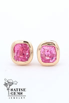 CREATIVE JEWELLERY STUDIO | 18K Solid Gold, Pink Spinel Earrings by Satine Gems Jewelry