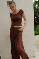 LAYERPLAN | Cotton Stretch Esmé Asymmetric T-Shirt Top