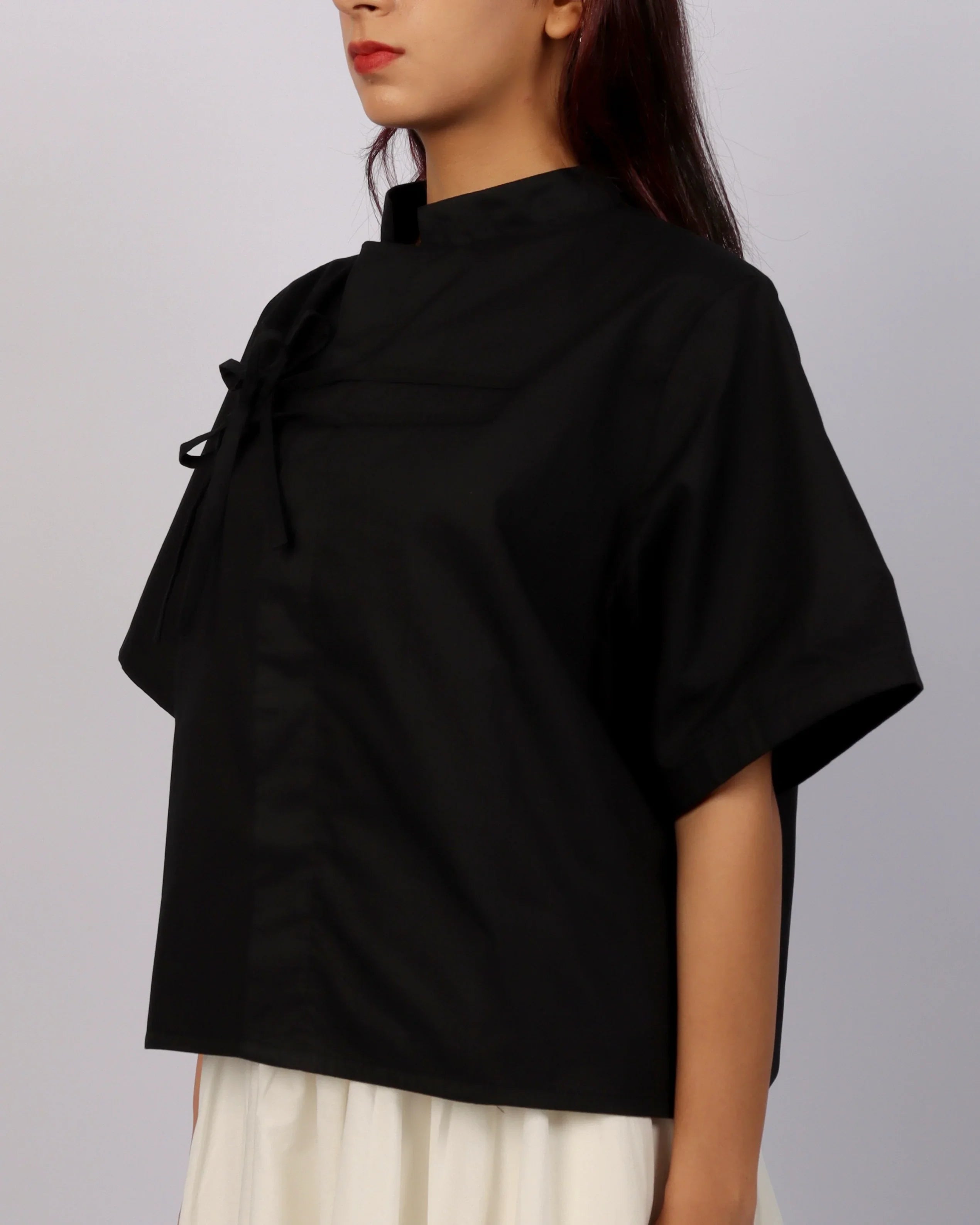 RAFFLES PRIVATO | MAL Mandarin Collar Boxy Shirt