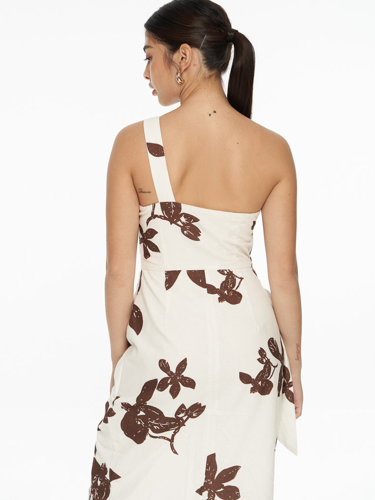 DRESSINGPAULA | One Shoulder Linen Dress