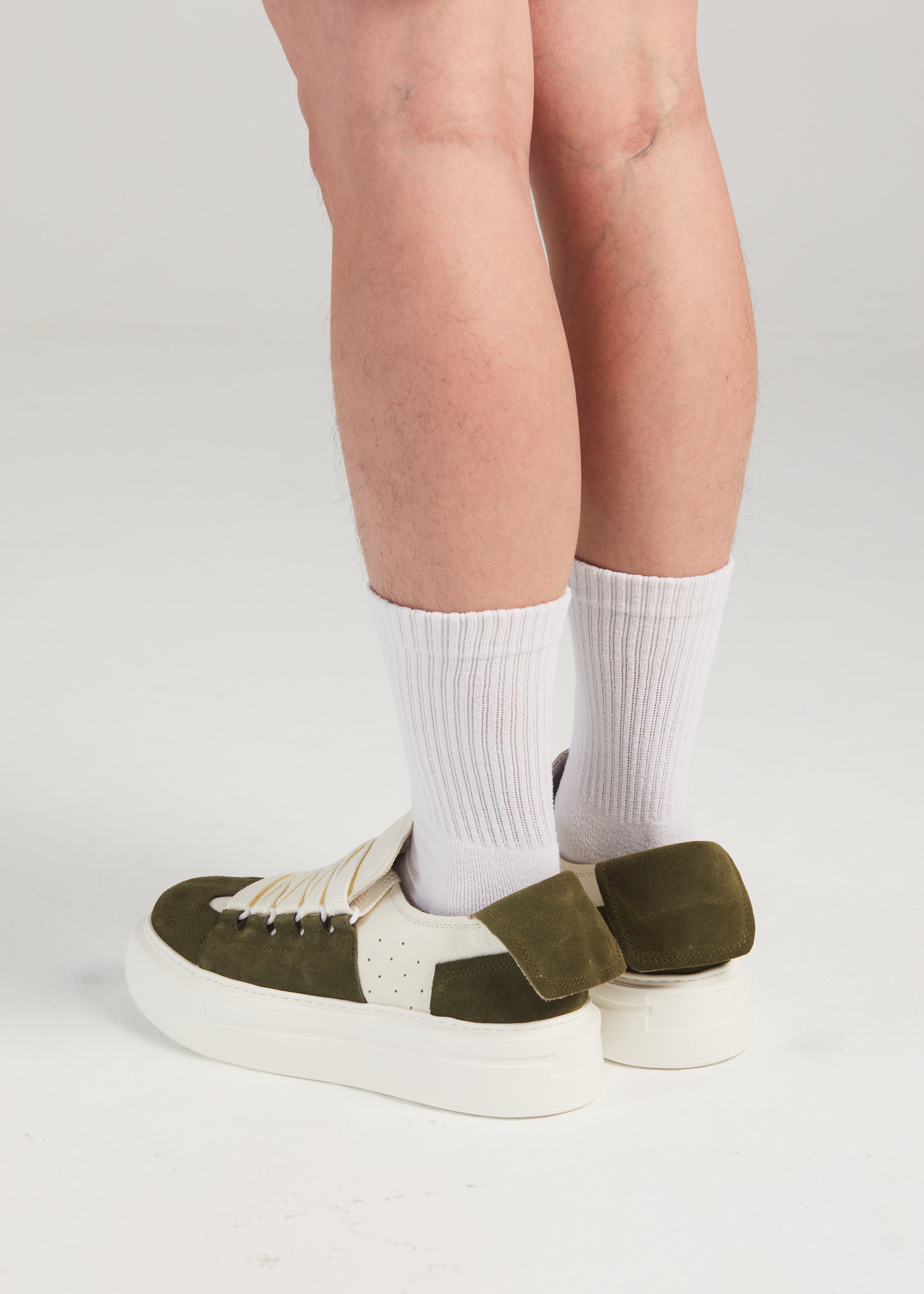 PROJECTWEAR | Felton Broad Shoelace Suede Leather Sneaker Green