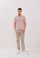 ANS.EIN | Twinkling Stars White Man Batik Shirt With Point Collar